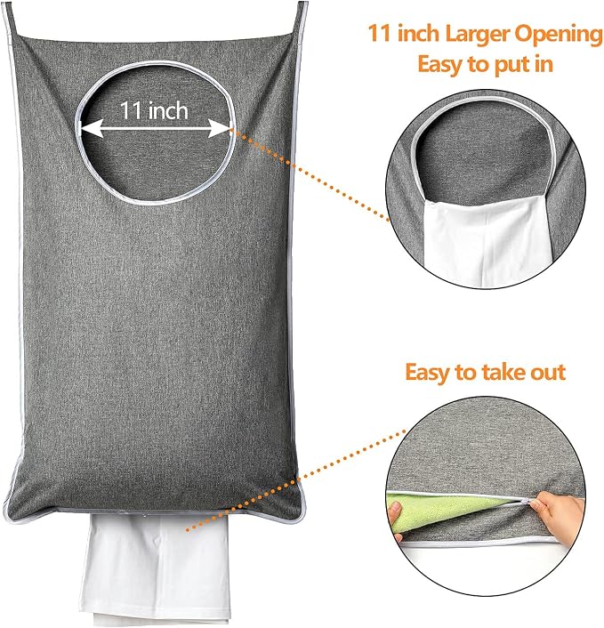 ANSTROUT XL Hanging Laundry Hamper, Extra Large Tear-resistance Door Hamper - Image 3