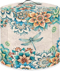 TODIYADDU Blue Dragonfly Instant Pot Cover for 8 Quart Instant Pot Boho Mandala Flower Kitchen Appliance Dust Cover with Handle