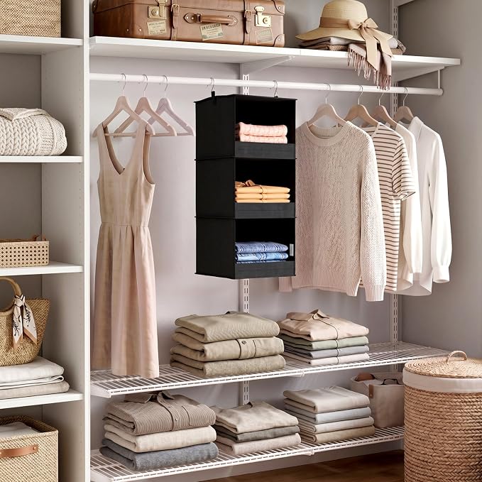 Lifewit RV Storage and Organization, Hanging Closet Shelves | 3 Shelf Front - Image 2