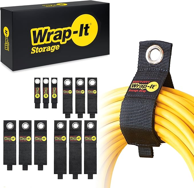 Heavy-Duty Wrap-It Storage Straps | Hanging Extension Cord Organizer by Wrap-ItStorage