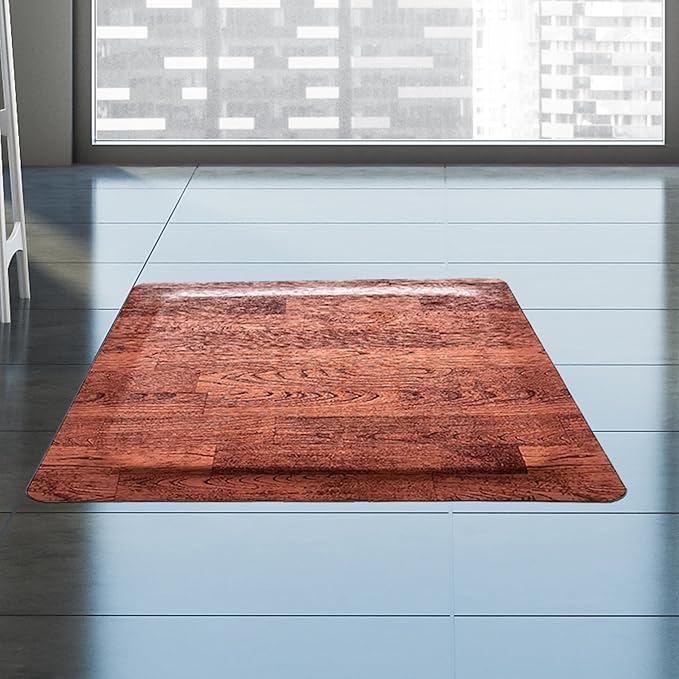 Rhino Mats, Softwoods Anti Fatigue Floor Mat, Commercial Grade Kitchen Mat, Standing Desk Mat, Office, Garage or Anywhere, Standing Comfort. (Oak, 3' x 3' x 1/2")
