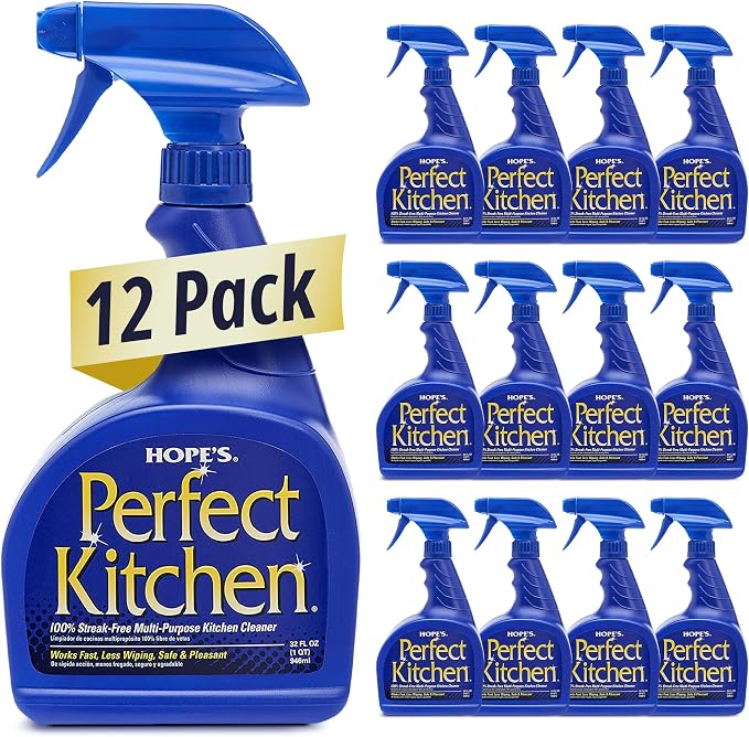 HOPE'S Perfect Kitchen Cleaner Spray - 32 Oz No-Residue All Purpose Cleaning by Hopes