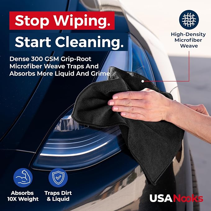 USANOOKS Premium 300GSM Microfiber Cleaning Cloth - Image 6