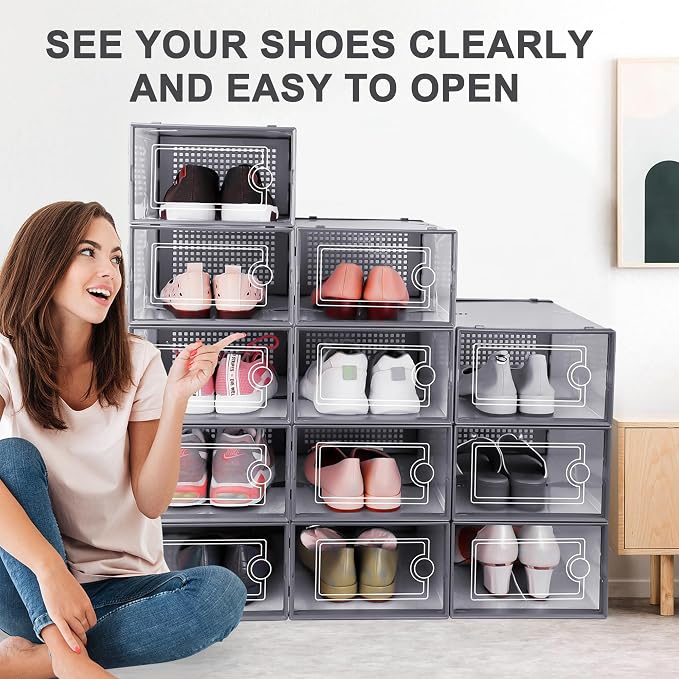 Kuject 12 Pack Large Shoe Boxes - Image 6