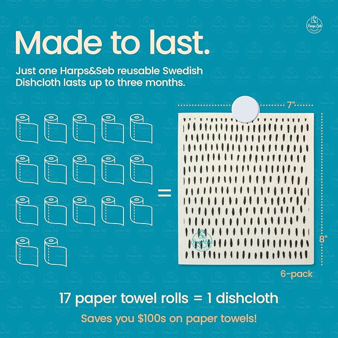 Harps&Seb Swedish Dishcloths for Kitchen Dishcloths - Image 6