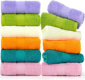 Cleanbear Hand Towels 12 Pack 6 Colors by Cleanbear