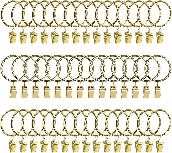 Lansian 44 Pack Curtain Rings by Lansian
