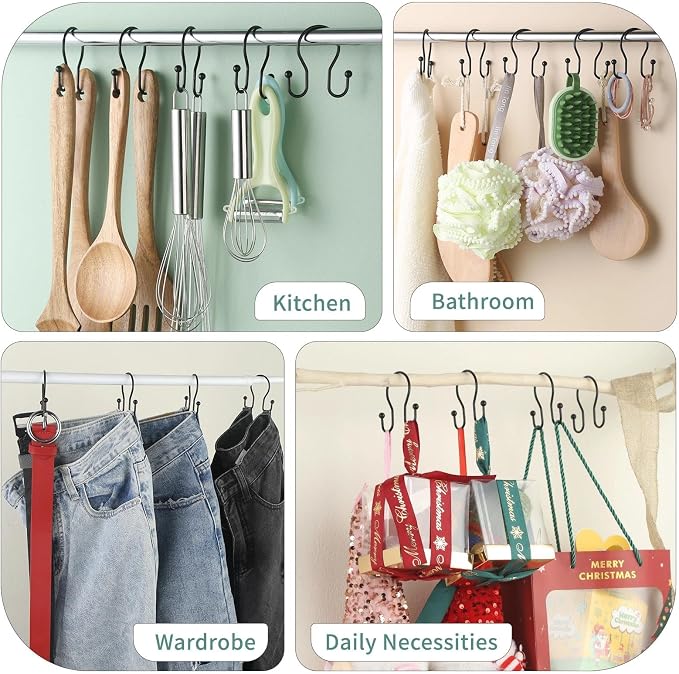 Shower Curtain Hooks, Stainless Steel Shower Curtain Hangers, Minimalist Shower - Image 8