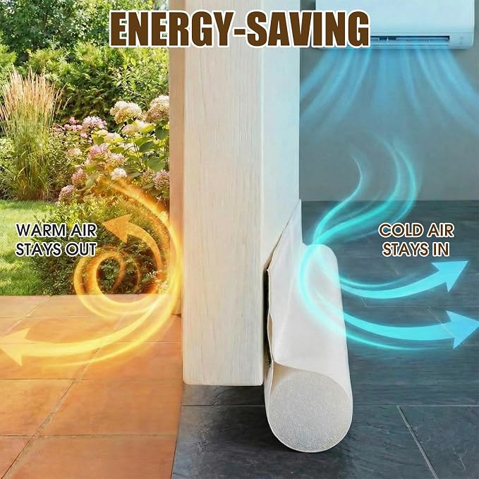 4 Pack Door Draft Stopper 36.6" One-Side Adjustable Under Door Blocker Sweep - Image 6