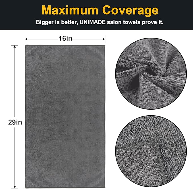 Salon Towels 48 Pack, Super Soft Microfiber Gym Towels | Highly Absorbent - Image 2