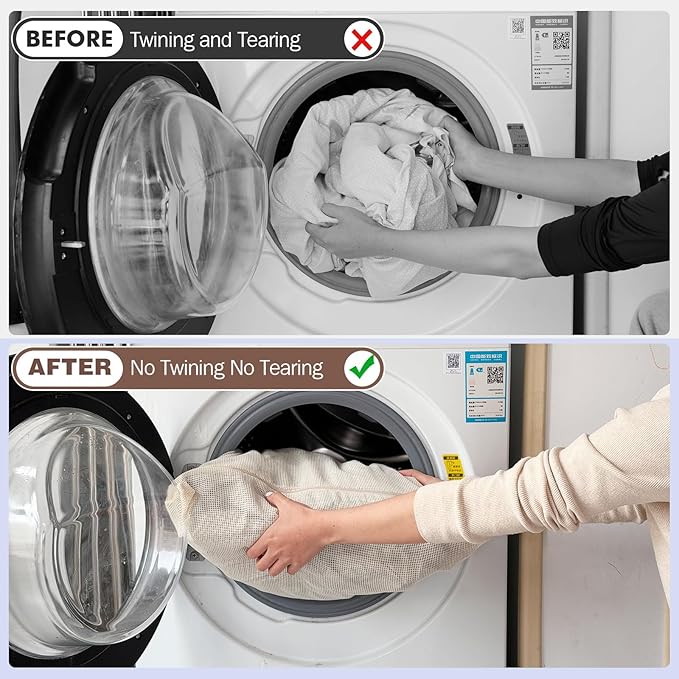 100% Pure Cotton Mesh Laundry Bags, Premium Soft, No Dye - Image 2