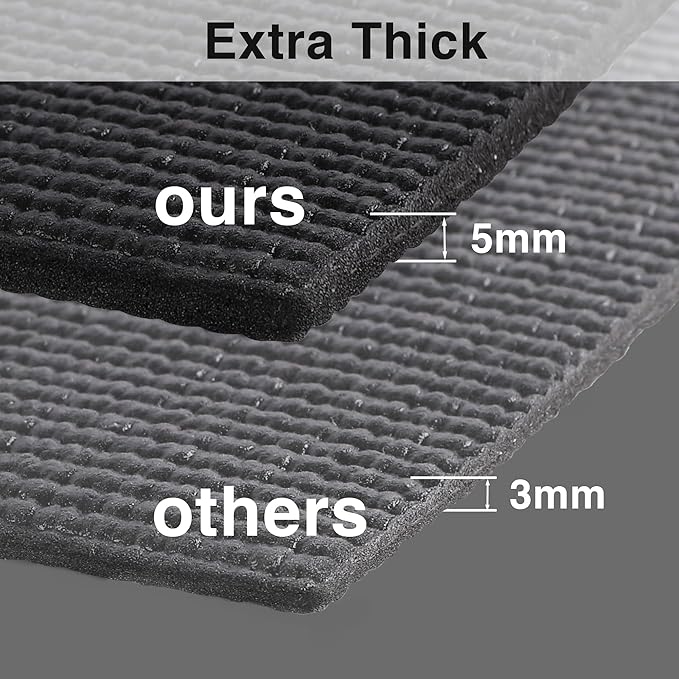 Foam Toolbox Drawer Mat 24-inch: 5 MM Thick Black Kitchen Cabinet Shelf Liner for Under Sink - Non-Slip Easy to Cut Large Protector Workbench Mats 24 Inch Wide x 197 in Long