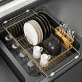JASIWAY Gold Dish Drying Rack in Sink, Dish Drainer by JASIWAY