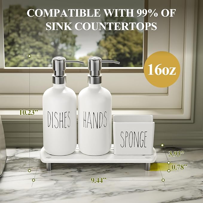 Cisily Kitchen Soap Dispenser Set Comes - Image 3