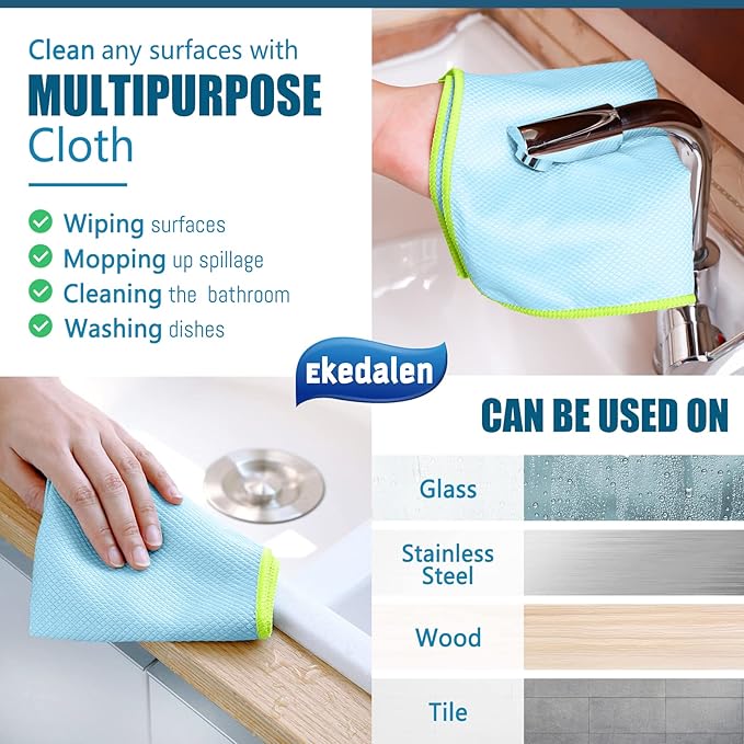 Ekedalen Microfiber Cleaning Cloth Lint Free Glass Polish - Image 4