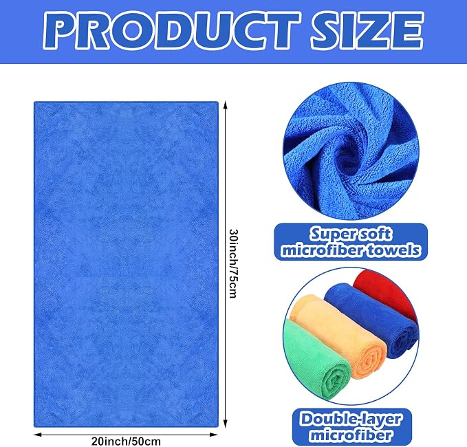 SmoothNovelty 10 Pcs Extra Large Microfiber Cloth 30" x 20" Large Floor - Image 3