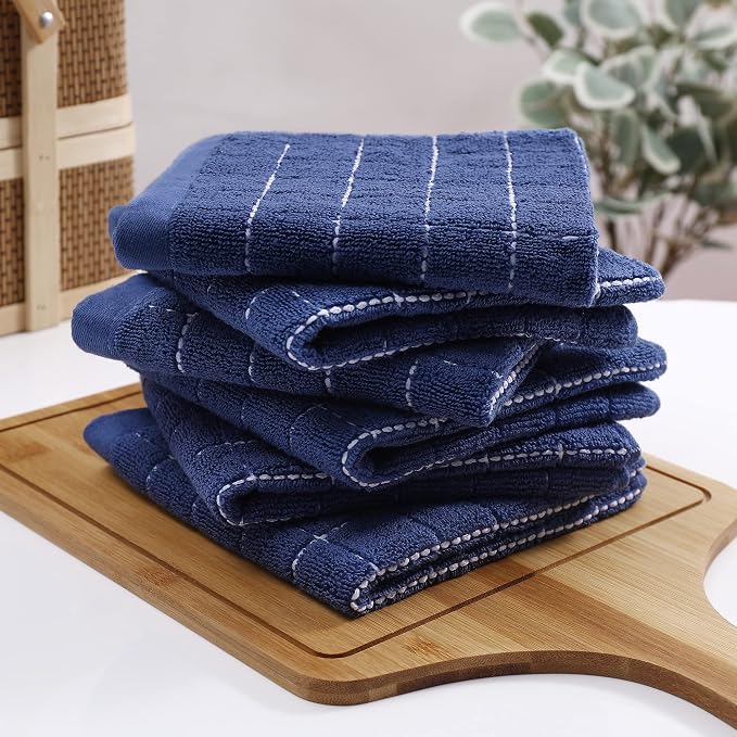 Homaxy 100% Cotton Terry Kitchen Dish Cloths, 6 Pack - Image 8