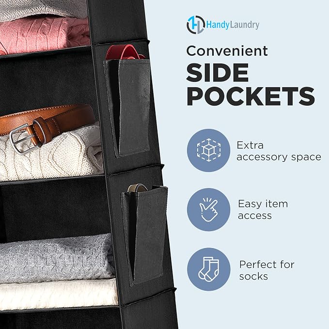 Handy Laundry Hanging Closet Organizer - Image 5