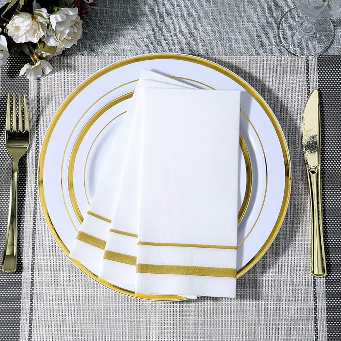 FOCUSLINE 200 Linen Feel Disposable Bathroom Napkins, Soft and Absorbent Paper - Image 4