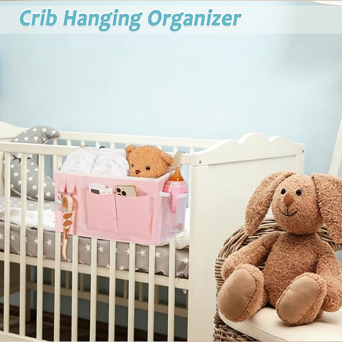 Bedside Caddy, Bedside Storage Bag Hanging Organizer - Image 7