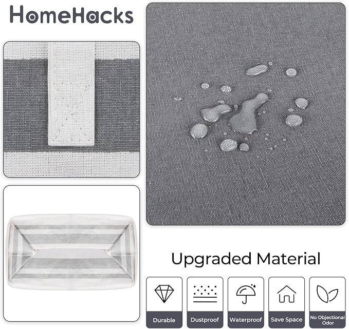 HomeHacks 2 Pack Large Laundry Baskets, Laundry Hampers Bags | Waterproof - Image 5
