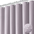 Dynamene Extra Long Waffle Shower Curtain 256 GSM Fabric 72"x84" Lavender by Dynamene