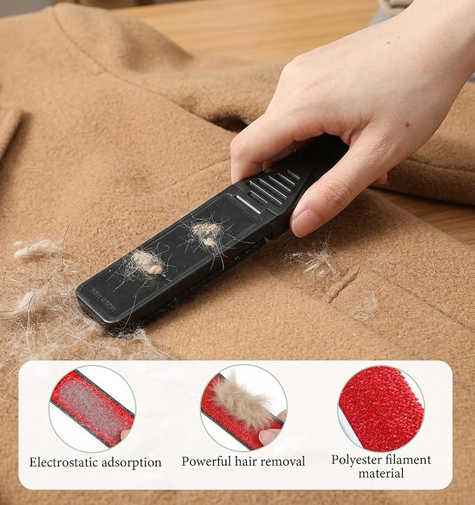 6 Pcs 7.1 x 1.2 Inches Travel Lint Brush, Mini Lint Remover - Image 4