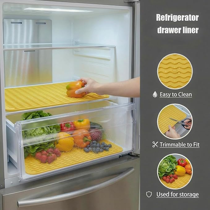 MicoYang Silicone Dish Drying Mat — Quick-Dry Ridges Counter & Sink Pad - Image 4