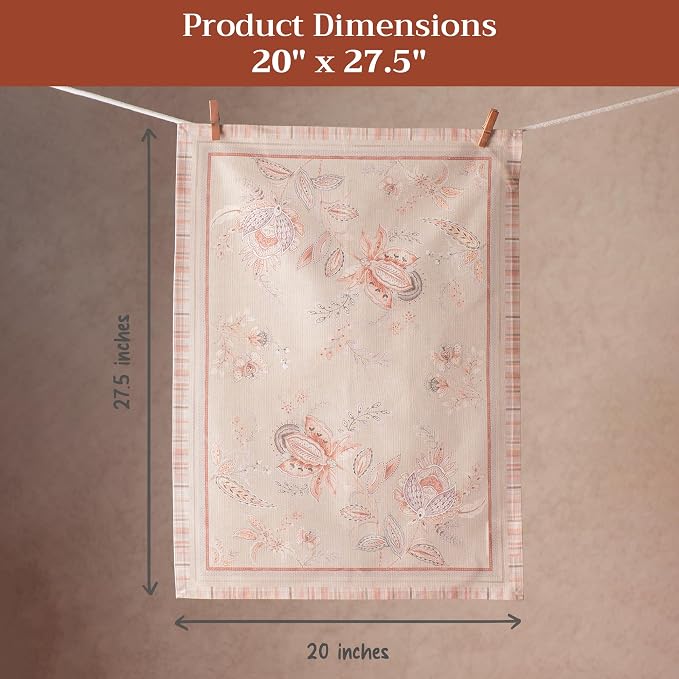 Maison d' Hermine Kitchen Towels Set of 3 100% Combed Cotton 27.50"x20" - Image 5