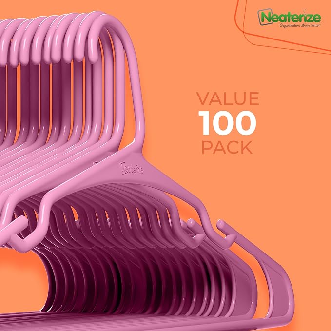 NEATERIZE Clothes Hangers Plastic 100 Pack - Image 7