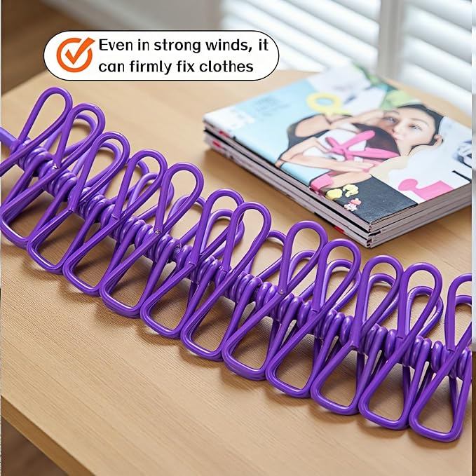 Portable Clothesline with 12 Clips - Image 9