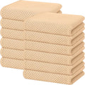 Homaxy 100% Cotton Waffle Weave Kitchen Dish Towels 12-Pack, Apricot | 13 x 28 by Homaxy