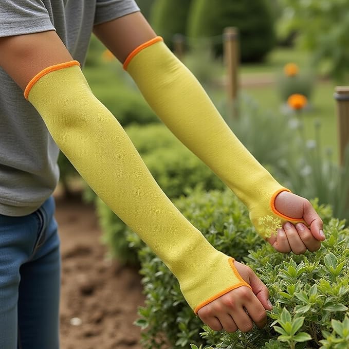 G & F PRODUCTS 100% Kevlar fiber by DuPont Cut Resistant Knit Sleeve, Sold by 6-piece pack