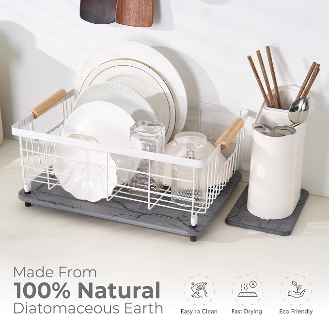Dish Drying Mat for Kitchen Counter, Drying Matt Kitchen Counter+Sink Caddy | - Image 6