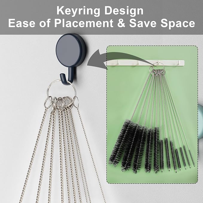 Ixiaoyoo 12 Pcs Straw Cleaner Brushes Set, 8.2 Inch Nylon Cleaning Brush | - Image 6