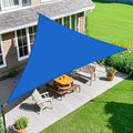 Amagenix Sun Shade Sail 10X12X12 Curved Edge Outdoor Shade Canopy Blue Breathable 95% UV Block Shade Cloth for Patio Garden Backyard (We Make Custom Size)