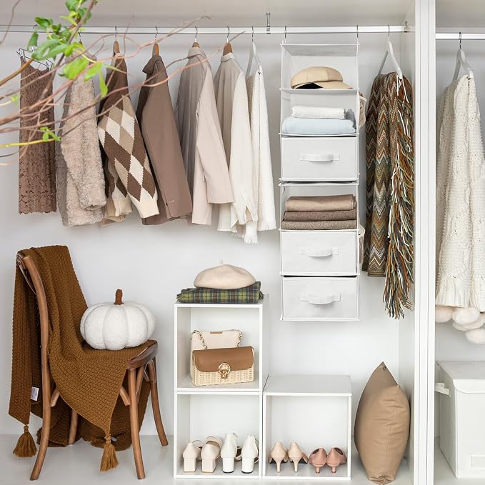 GRANNY SAYS Hanging Closet Organizer, 5 Drawers, 6 Shelves, 4 Pockets | Hanging - Image 4