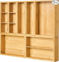 Vtopmart 7 Pack Bamboo Drawer Organizer Boxes, Junk Drawer Organizers | 100% by Vtopmart