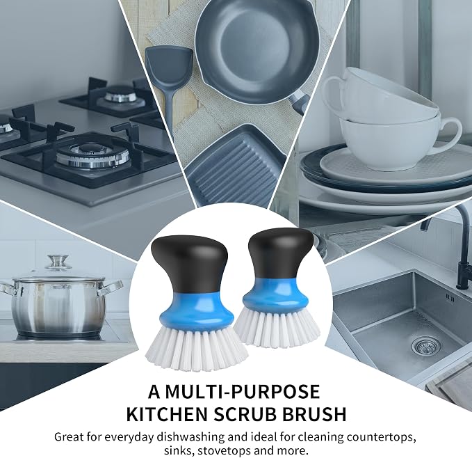 MR.SIGA Dish Scrub Brush, Palm Brush Dish Scrubber, sink cleaning, palm scrubber - Image 4