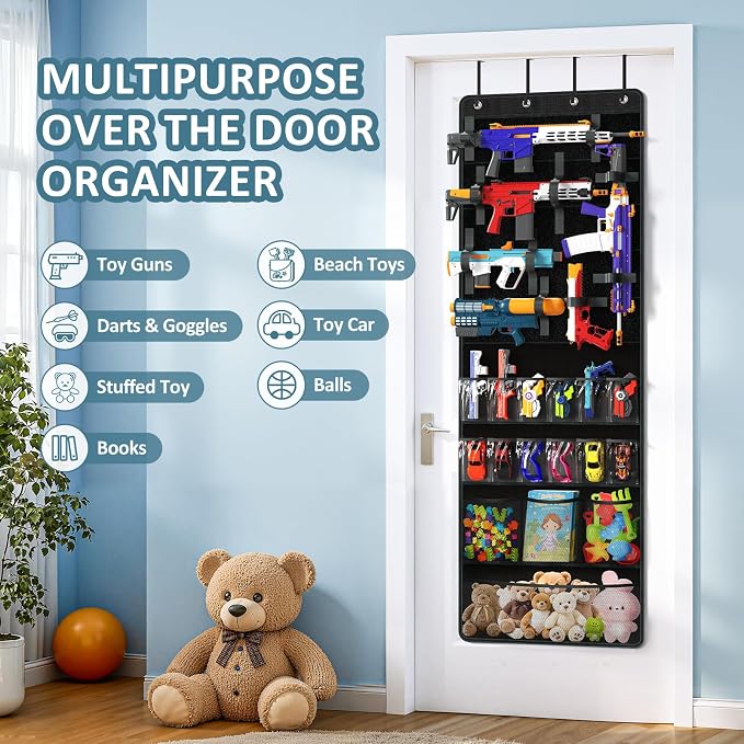 Over The Door Organizer for Toy Gun, Hanging Toys Storage Organizer - Image 7
