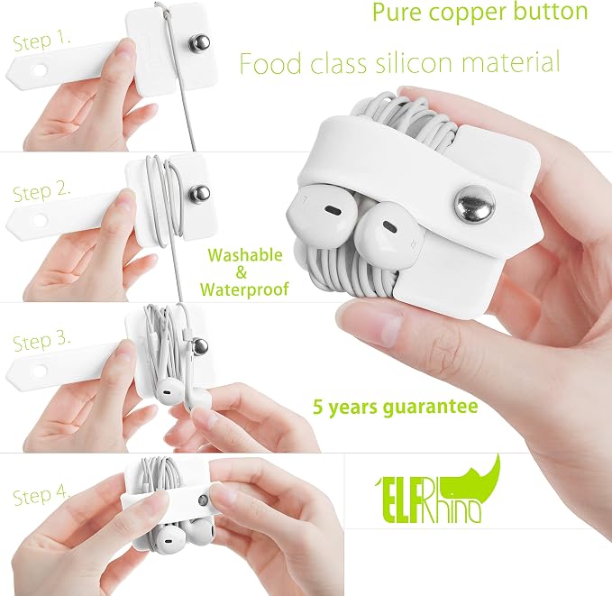 Cord Organizer Earbuds Holder Earphone Wrap Earphones Organizer Headset - Image 3