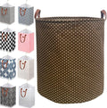 80L Waterproof Laundry Hamper in Family Leather Handle Laundry Basket in by %E2%80%8ETeLUVHome