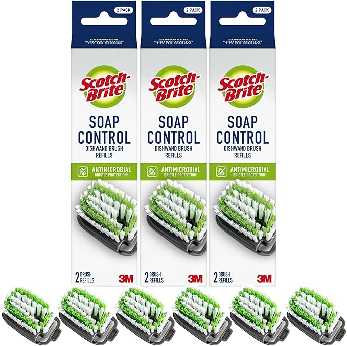 Scotch-Brite Soap Control Dishwand Brush Refills, Non-Scratch Scrub Brush Heads by Unknown