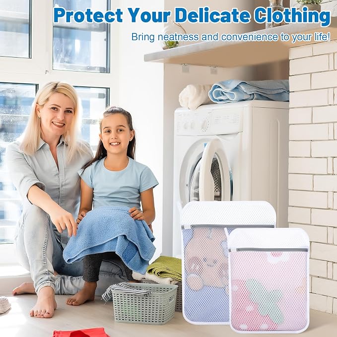 3-Pack Durable Honeycomb Mesh Laundry Bags - Image 9