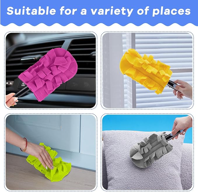 Zubebe 20 Pcs Reusable Duster Refills Fleece, Stylish Color | Soft Polyester - Image 4