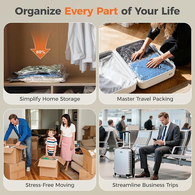 Nicetree 18-Pack Vacuum Bags for Travel - Image 8