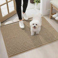 hicorfe Dirt Trapper Indoor Doormat,20"x32" Welcome Door mat,Non Slip Backing Washable Door Mats,Absorbent and Resistant Low-Profile Entrance Inside Floor Mat for Front Back Door,Entryway (Brown)