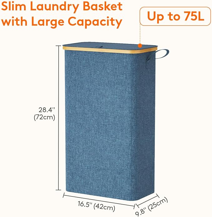 Lifewit 75L Slim Laundry Hamper - Image 3