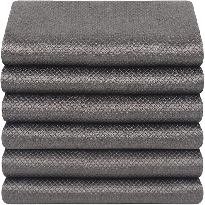 SINLAND Microfiber Glass Cleaning Cloth Streak Free Magic Towels Grey by SINLAND