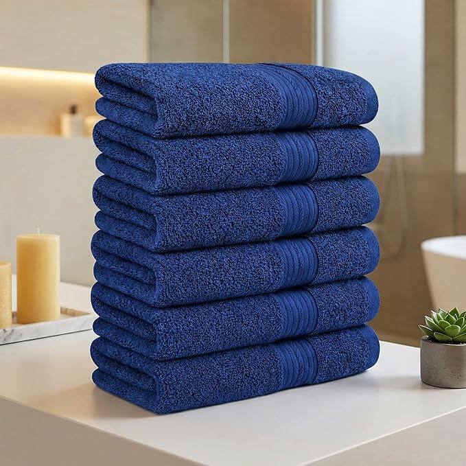Ample Decor 100% Cotton Hand Towels 18x28 Inches, 600 GSM, Soft & Absorbent - Image 2